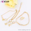 63511- Xuping Anniversary ladies charming jewellery set gold